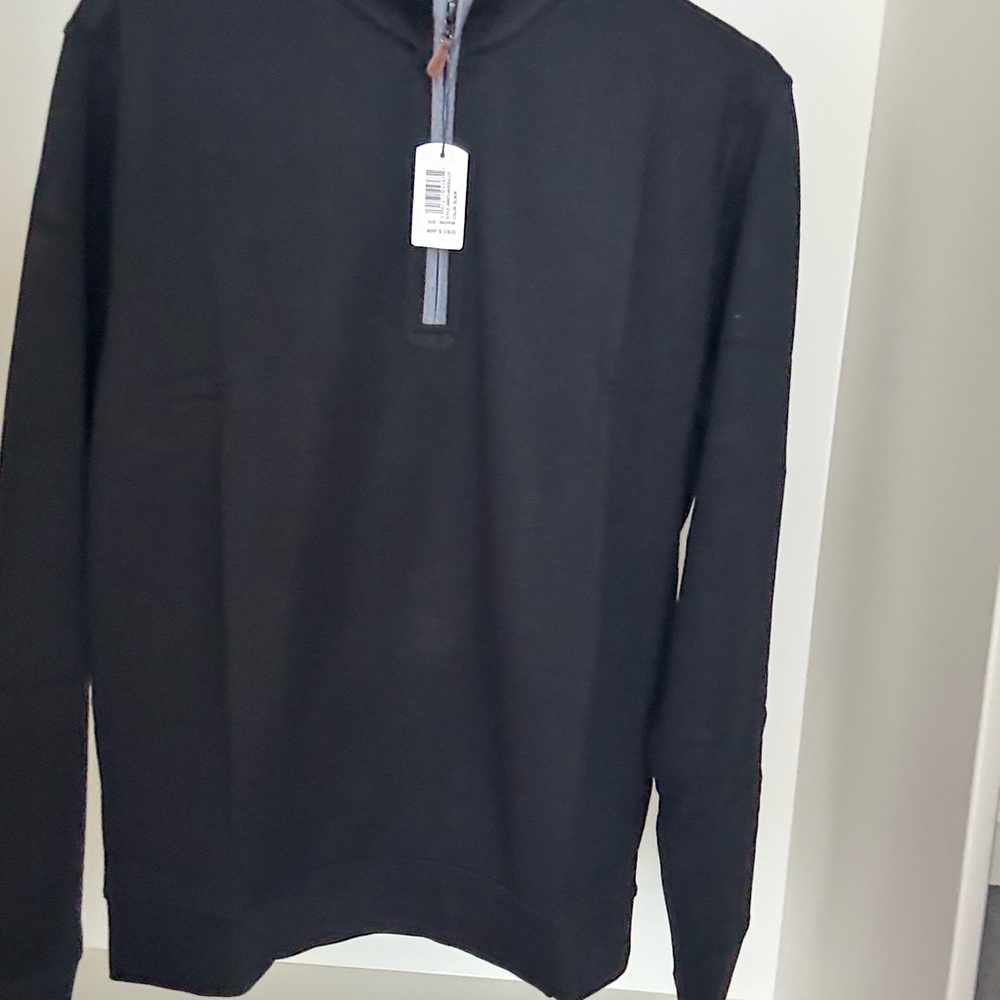 Men's Johnnie-O Black Half-Zip Sweater